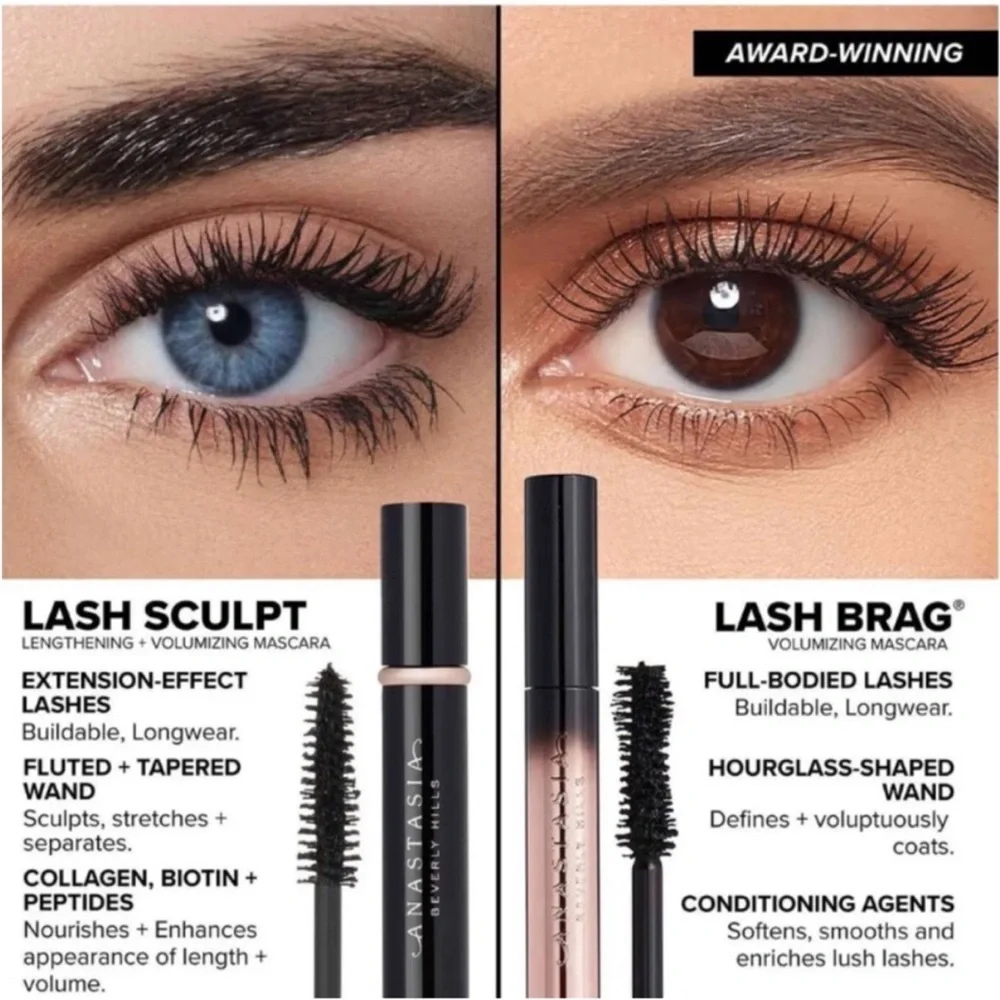 Anastasia Beverly Hills Mini Lash Sculpt Mascara and Mini Lash Brag Mascara